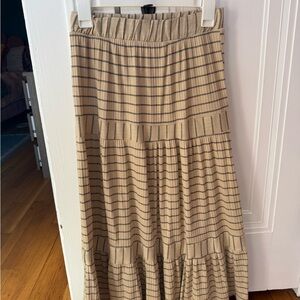 Striped Tan and Black Women's Skirt